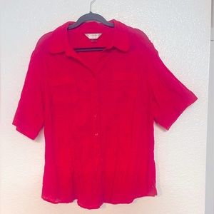 Allison Daley Pink short sleeve blouse 20W